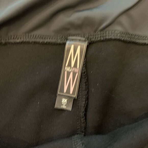 Marla Wynn Ponte Knit Pants Velvet Stripe Size 2X NWOT - Picture 2 of 5